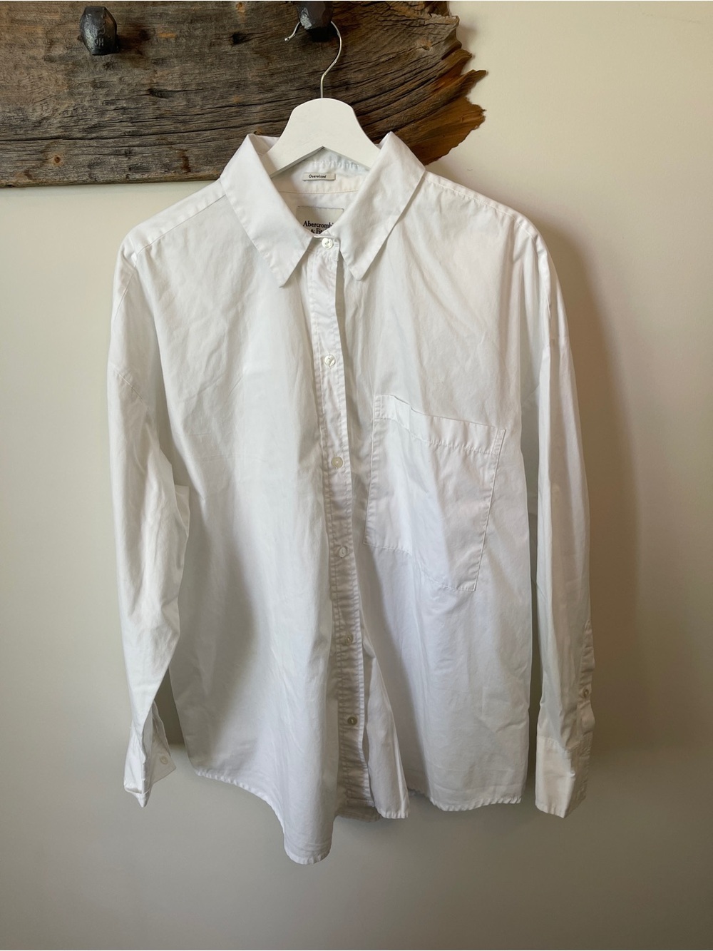 Abercrombie & Fitch White Button-Down Shirt